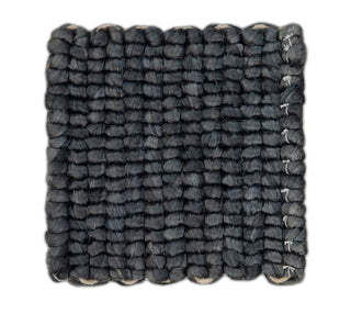 Chunky Black  Textured ABACA Handwoven Rug