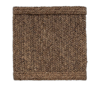 Walnut Brown Textured Banana Fiber Handwoven Rug
