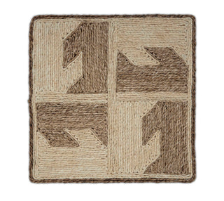 Beige & Brown Texture Abaca Weave Handwoven Rug