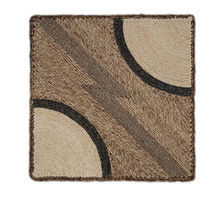 Beige, Brown & Black Texture Abaca Weave Handwoven Rug