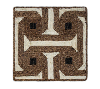 Dark Brown, Ivory & Black Texture Abaca Weave Handwoven Rug