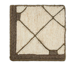 Ivory & Natural Brown Texture Abaca Weave Handwoven Rug