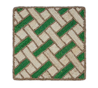 Emerald Green Texture Abaca Weave Handwoven Rug