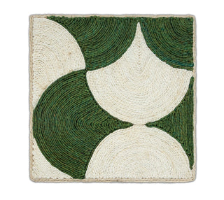 Forest Green & Ivory Texture Abaca Weave Handwoven Rug