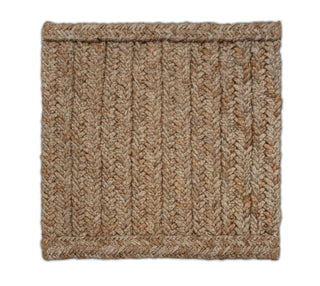 Warm Tan Textured Hemp Handwoven Rug