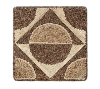 Natural Brown Texture Abaca Weave Handwoven Rug