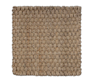 Natural Wheat Beige Textured Nettle Handwoven Rug
