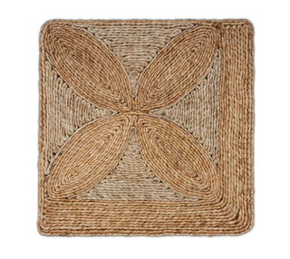 Natural Beige Texture Abaca Weave Handwoven Rug