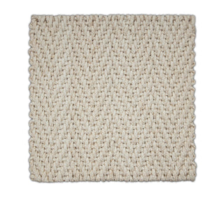 Ivory White Textured Aloe Vera Handwoven Rug