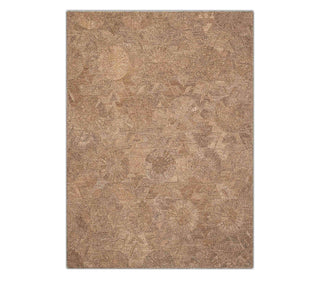 Abaca Textured Heritage Pattern Rug – Natural Brown
