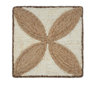 Natural Beige & Ivory Texture Abaca Weave Handwoven Rug