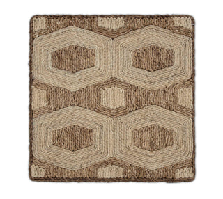 Beige & Brown Texture Abaca Weave Handwoven Rug
