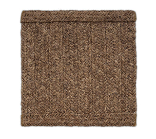 Dark Natural Brown Texture Abaca Weave Handwoven Rug