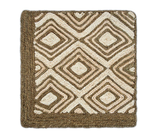 Ivory, Beige & Natural Brown Texture Abaca Weave Handwoven Rug