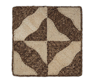 Natural Beige & Brown Texture Abaca Weave Handwoven Rug