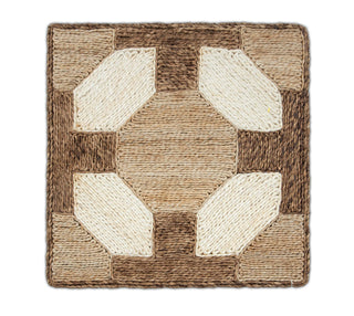 Beige, Ivory & Brown Texture Abaca Weave Handwoven Rug