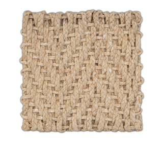 Natural Beige Textured ABACA Handwoven Rug