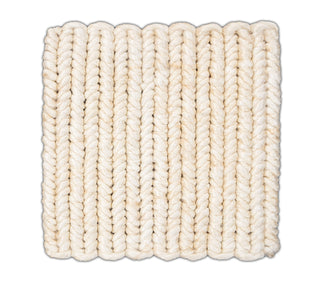 White Textured ABACA Handwoven Rug