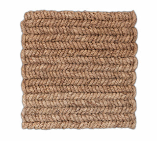 Natural Tan Textured ABACA Handwoven Rug