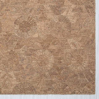 Abaca Textured Heritage Pattern Rug – Natural Brown